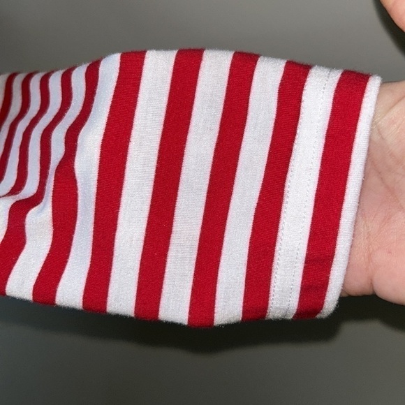 Sophia & Jane Cool Sequin Sparkle Reindeer Striped Top Size XL - Picture 4 of 6